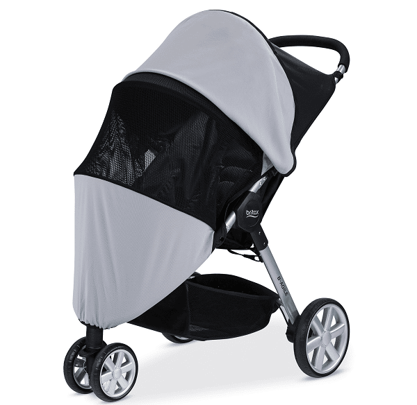 How to remove the canopy from Britax B Ready stroller?