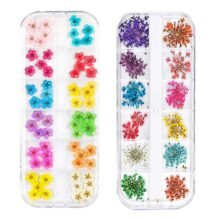 3D Nail Dried Flowers Sticker Set CHANGAR Real Dried Flowers for Nail Art & Resin Craft DIY