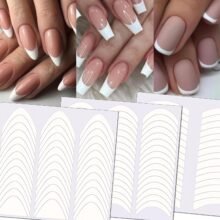 Sheets 1368 Pieces French Manicure Nail Art Stickers