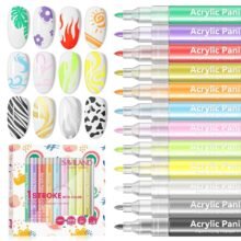 Colors Nail Art Pens Set - 3D Nail Polish Pens Graffiti Nail Dotting Tools Acrylic Paint Pens Drawing