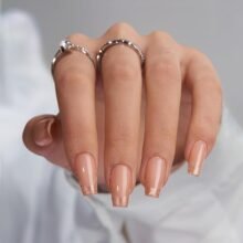 French Tip Press On Nails Short