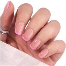 Press on Nails Square for Women Gifts, Pink Glue On Nails